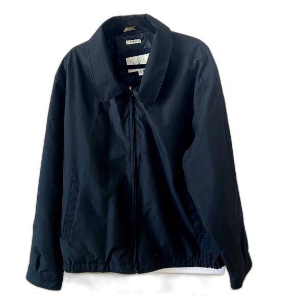 Perry Ellis Jacket Men’s Size 3X Color Black Microfiber Portfolio Windbreaker - Picture 2 of 11